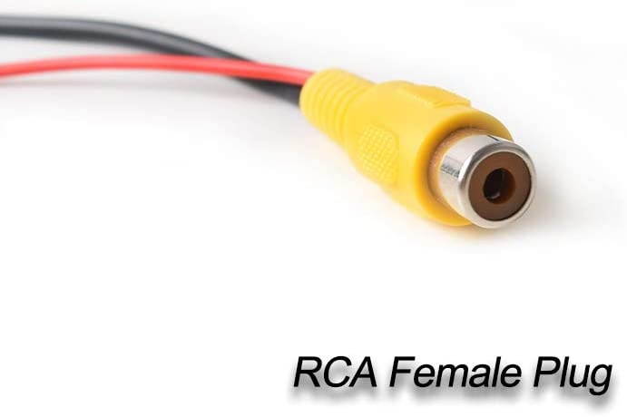 Aux 2.5mm to RCA Female Cable with Trigger Car Aux AV-in Jack to RCA Adapter for GPS Tablet Dash Cam Car DVR Camcorder Reverse Backup Rear View Camera