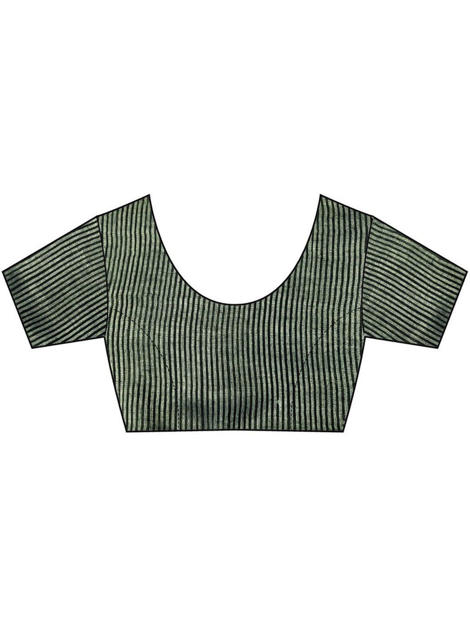 Chidiyaa Jade Thread of Gold Handwoven Linen Zari Saree