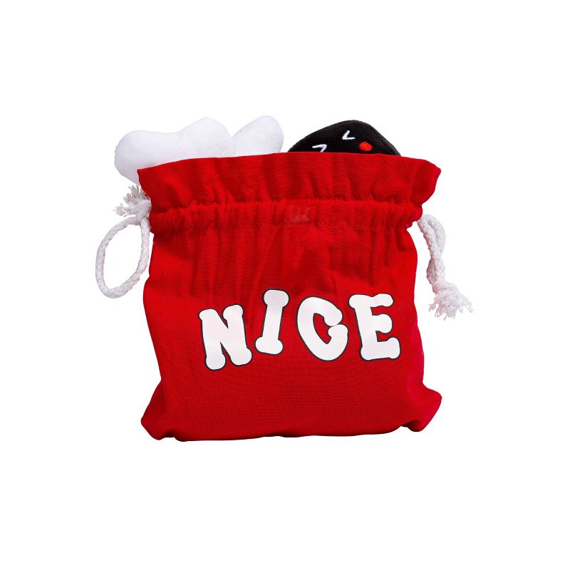 Pearhead Feliz Naughty and Nice Reversible Bag and Dog Toy Set