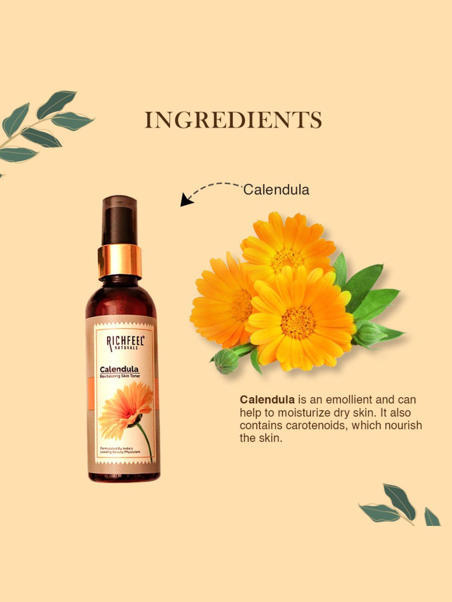 Richfeel Calendula Revitalizing Skin Toner - Pack of 4