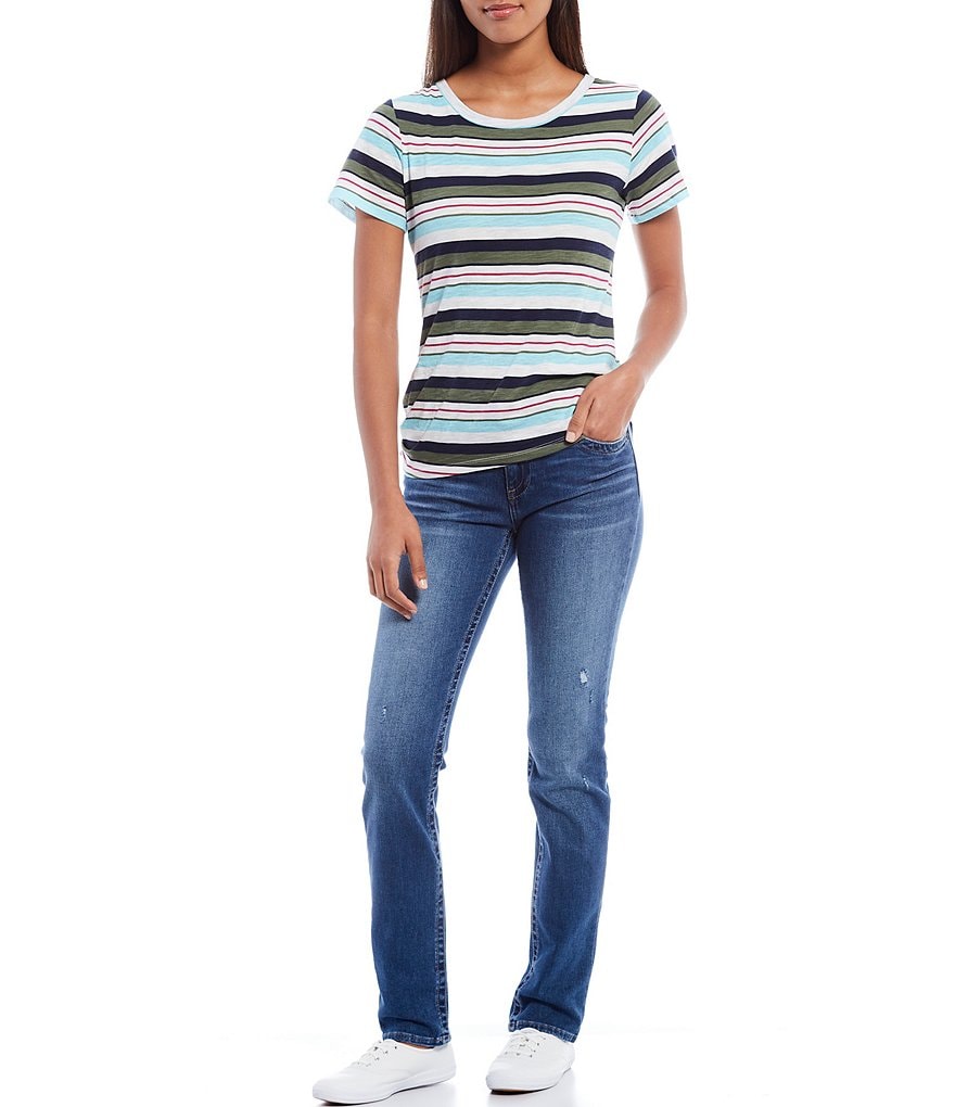 KUT from the Kloth Stevie Slight Knicking Straight Leg Jeans