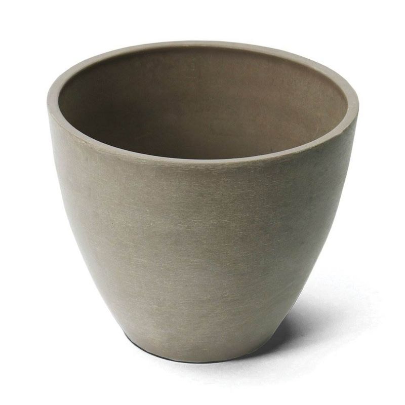 Algreen Valencia 10 x 8.3 In Flower Garden Pot Planter, Taupe (2 Pack)