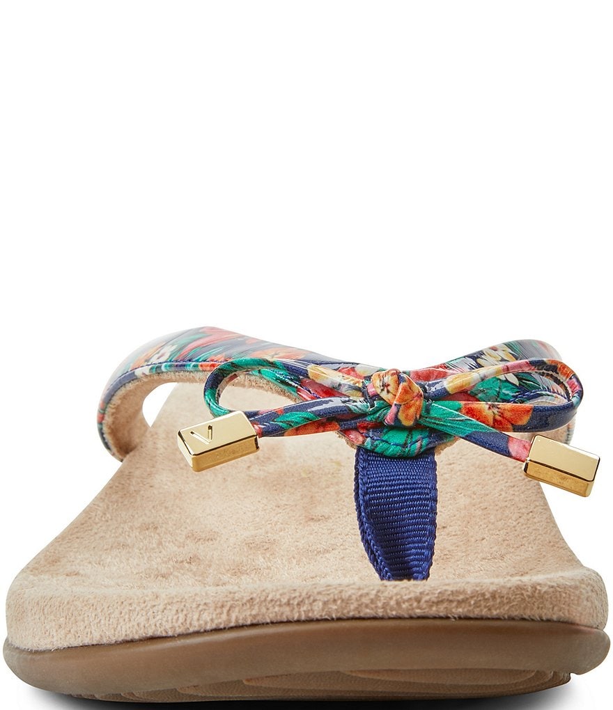 Vionic Bella II Floral Bow Detail Flip-Flops