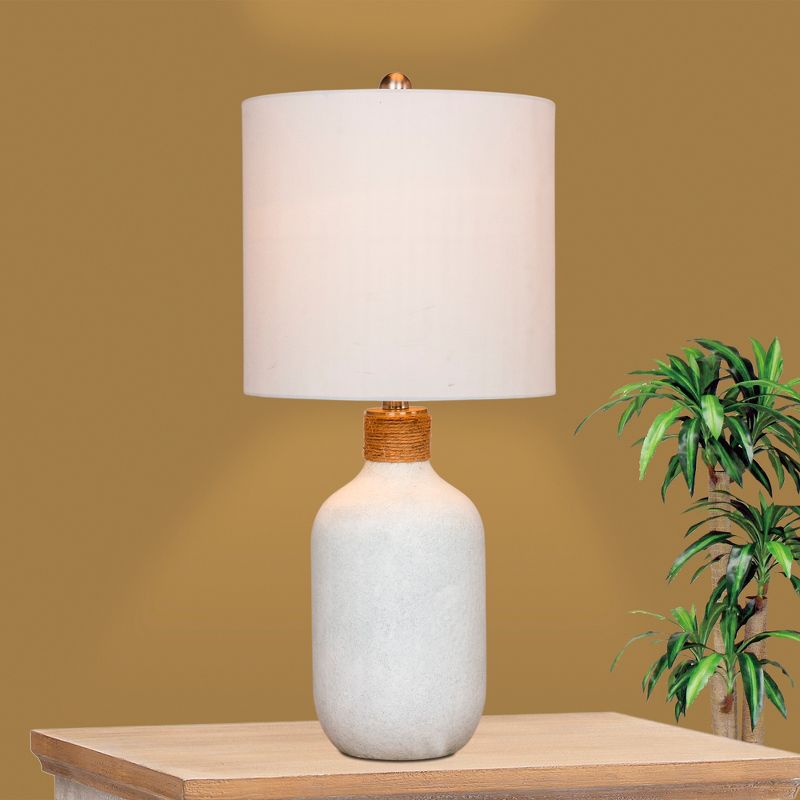 Coastal Bottle Glass Table Lamp White  - Fangio Lighting