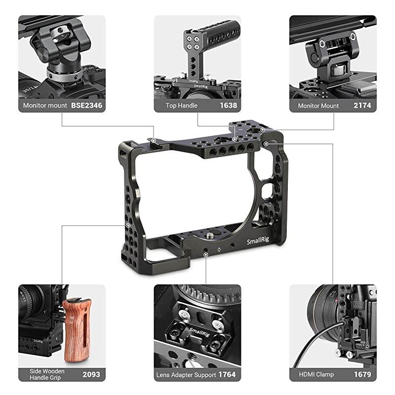 Update  A7RIII A7III Camera Cage for Sony A7RIII A7III Camera ILCE7RM3 A7R Mark III 2087