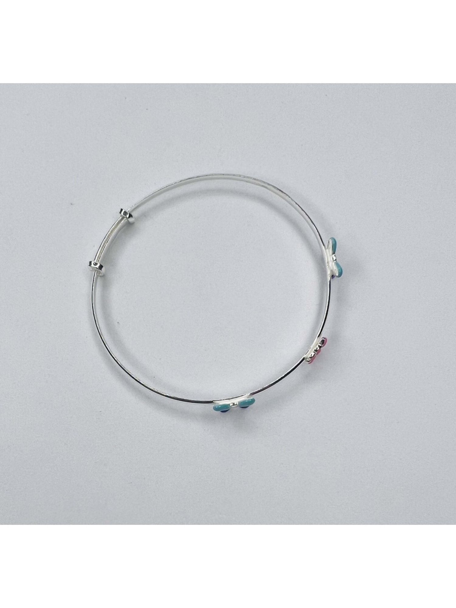 Arte Jewels 925 Sterling Silver Butterfly Chamas Bangle for Women & Girls