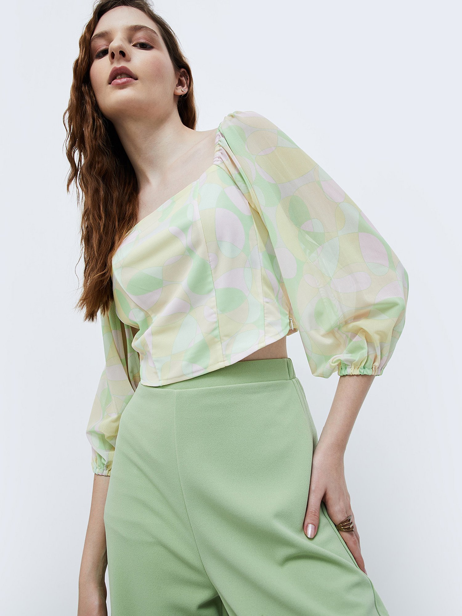 Ginger by Lifestyle Multicolored Printed Top