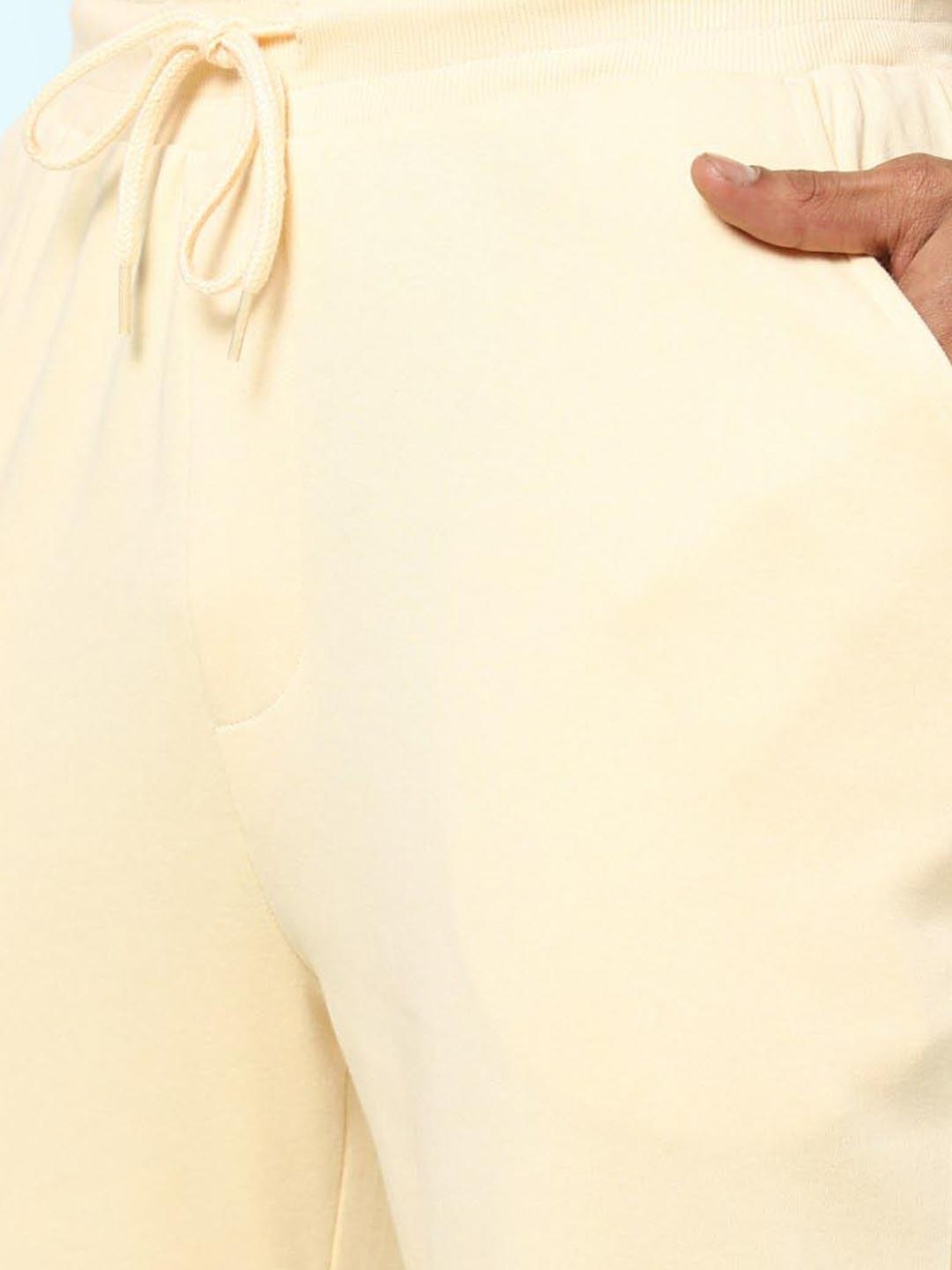 Ajile by Pantaloons Light Beige Cotton Slim Fit Nightwear Joggers