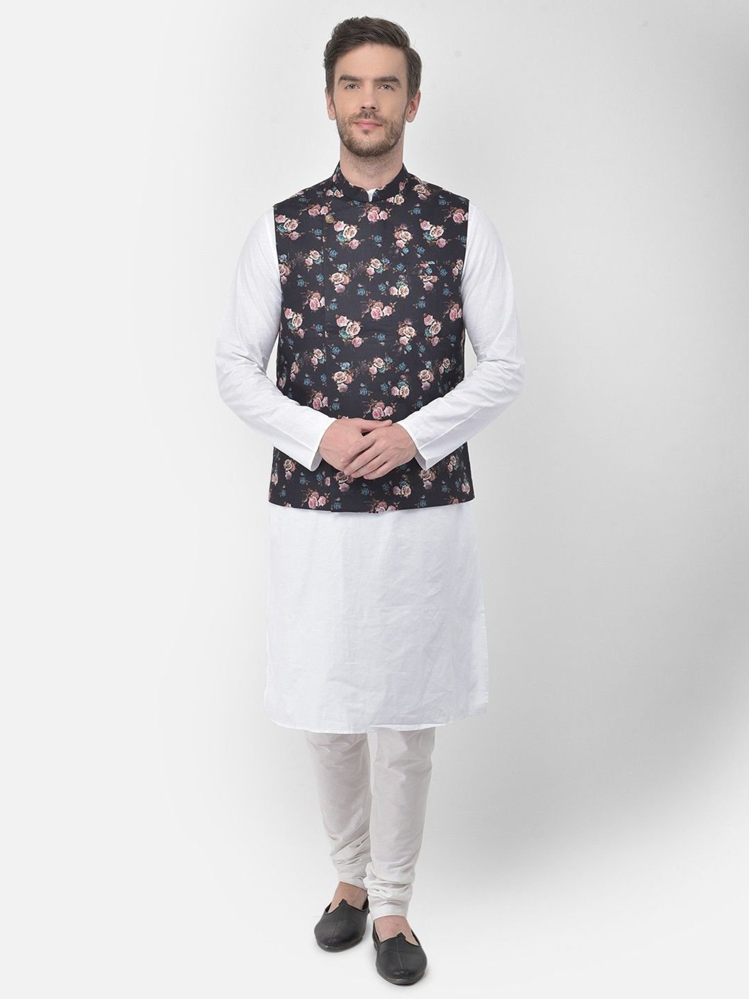 Fabindia Multicolor Regular Fit Printed Cotton Nehru Jacket