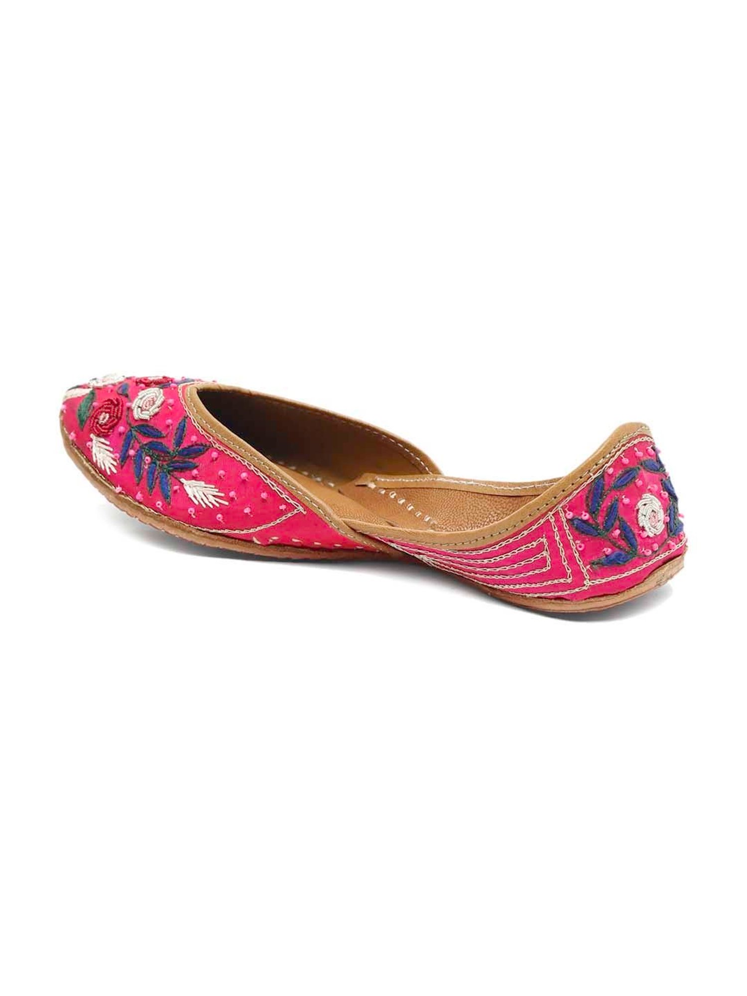 Glam Story Women's Pink Ethnic Juttis