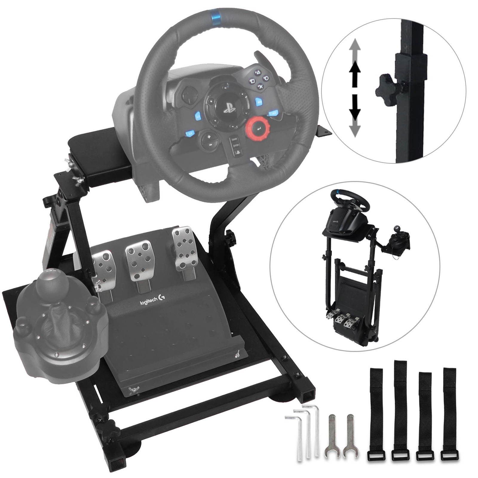 VEVOR G920 G29 Racing Steering Wheel Gaming Chair Stand for Logitech G25 G27 G29 and G920 Racing Wheel Pro Stand Wheel and Pedals Not included
