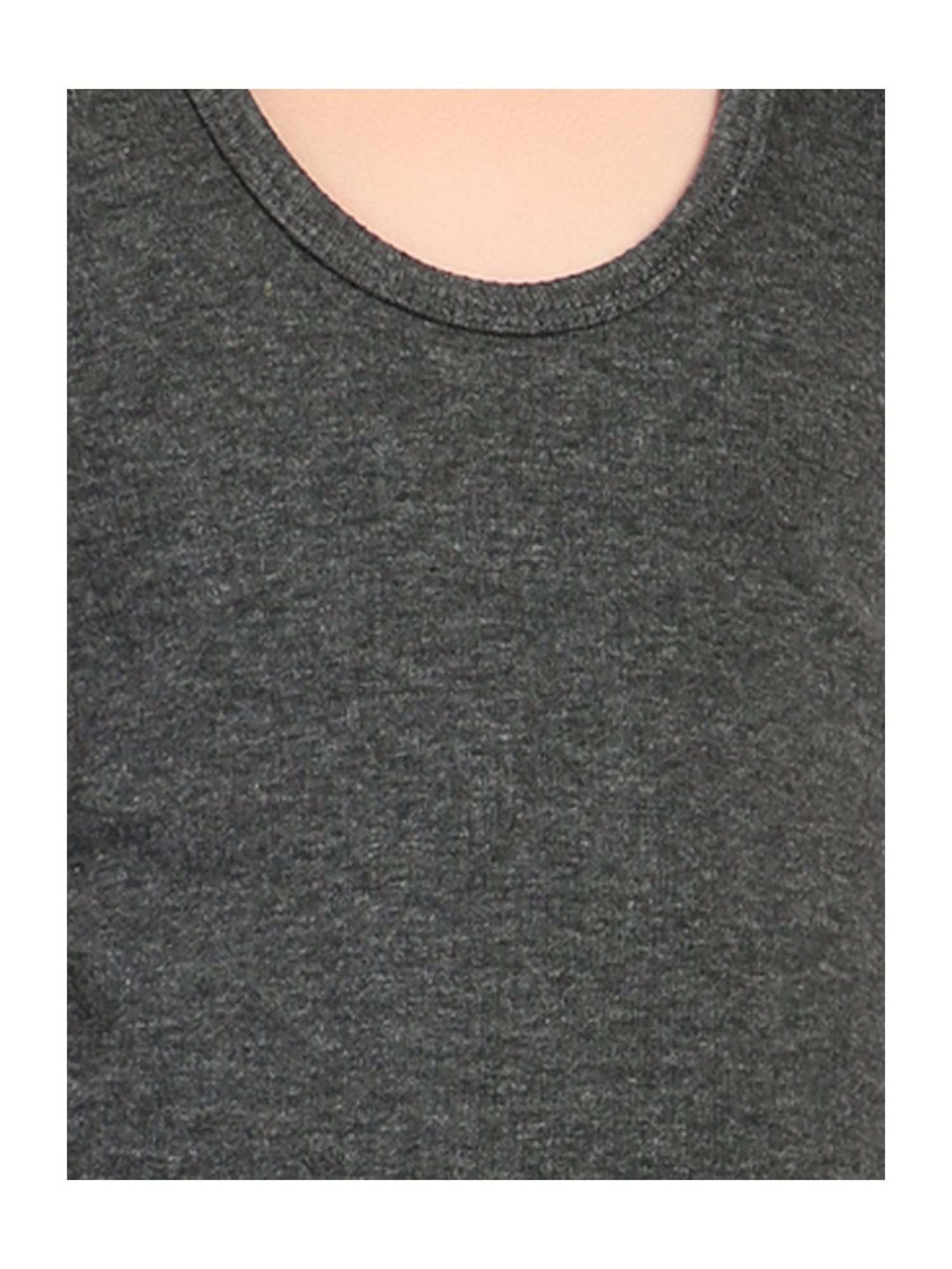 Dyca Kids Grey Melange Textured Thermal Top (Pack Of 2)