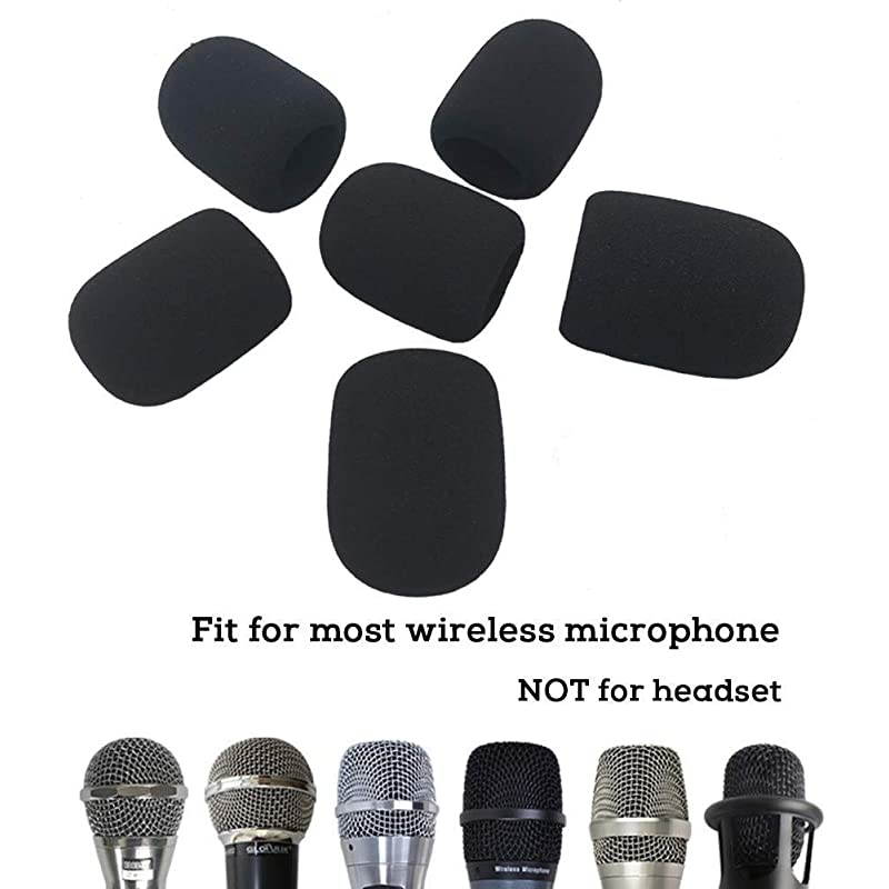 Foam Mic Cover Handheld Microphone Windscreen Black