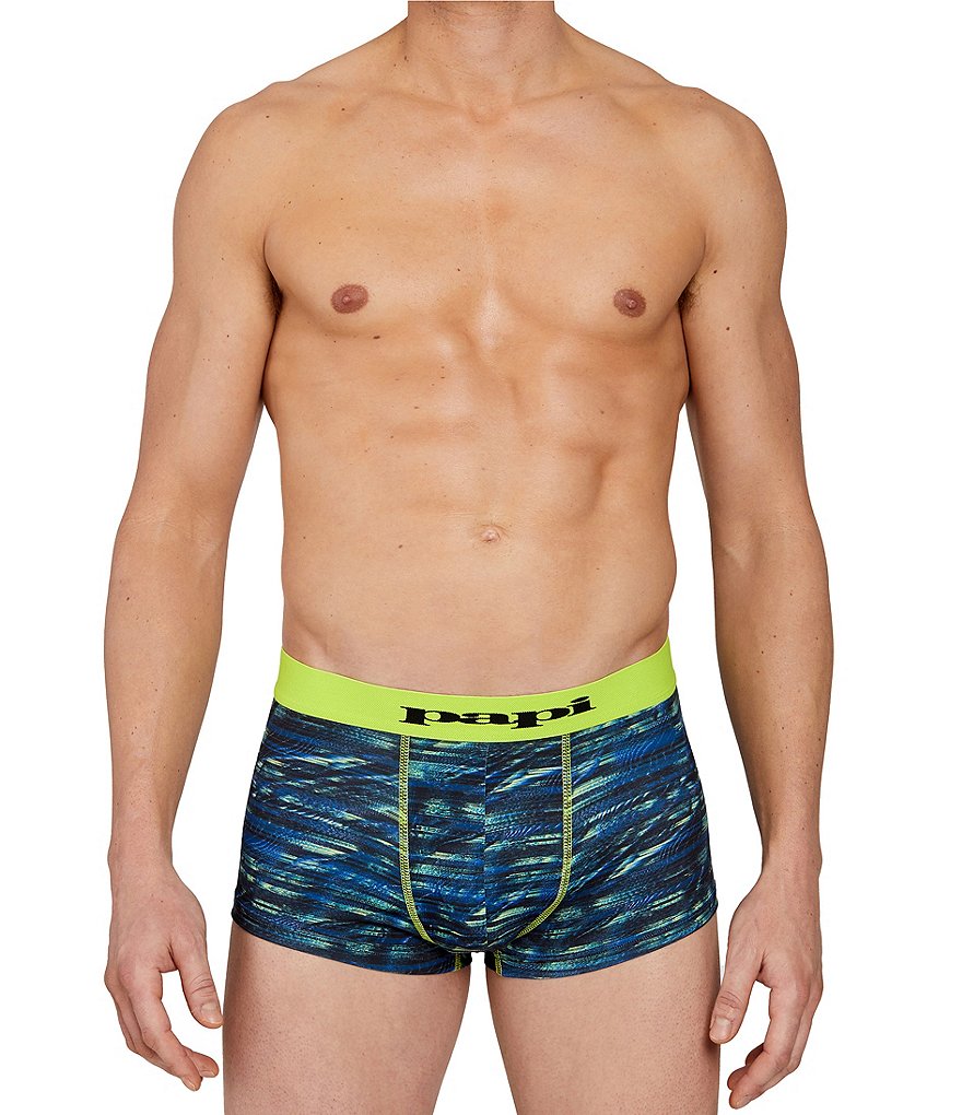 Papi Glitch Print Trunks