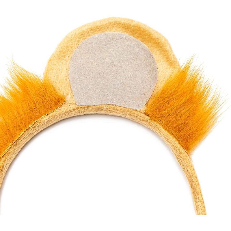 Spooky Central 2-Pack Cute Lion Ears Headband  Animal Cosplay Halloween Party Decorations, Brown 8.5 x 6.5 in