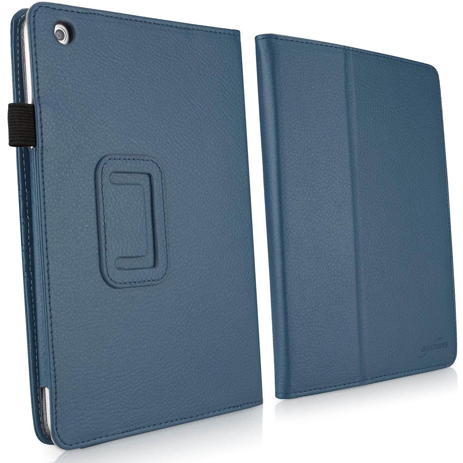 iPad mini 3 Case, BoxWave [Folio Stand Case with Strap] Leather Cover w/Stand and Wristlet for Apple iPad mini 3, Retina, 1st Gen - Slate Blue