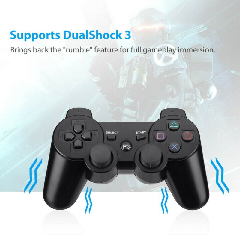 PS3 Controller Wireless Playstation 3 Controller Wireless Bluetooth for Sony Playstation 3 Remote Wireless Joystick with Charging Cables