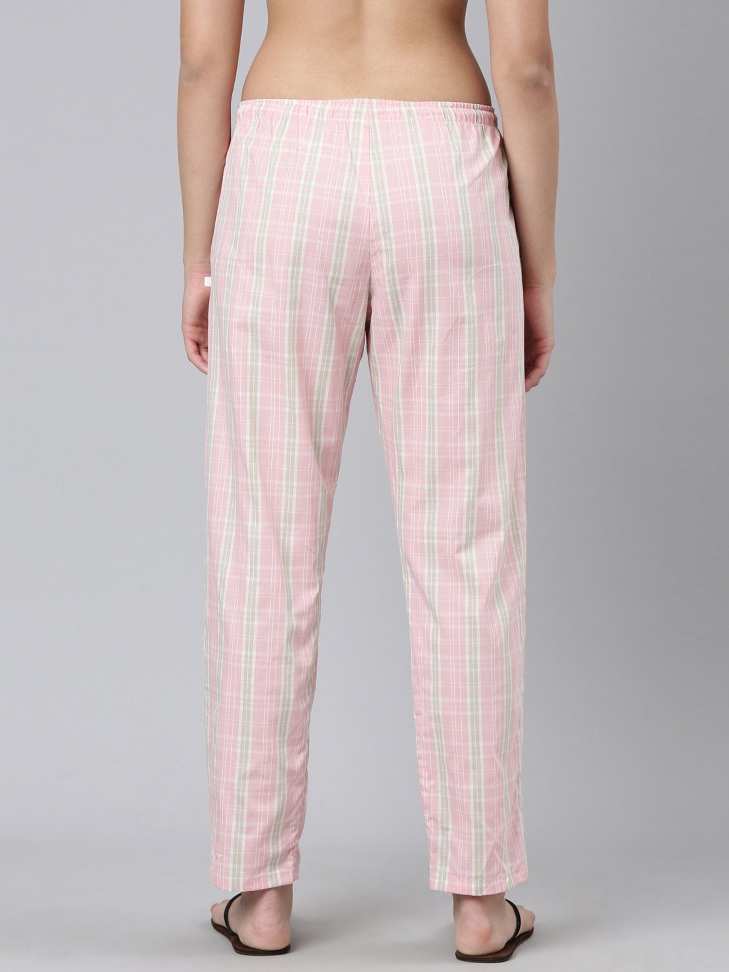 Enamor Pink Cotton Printed Lounge Pants