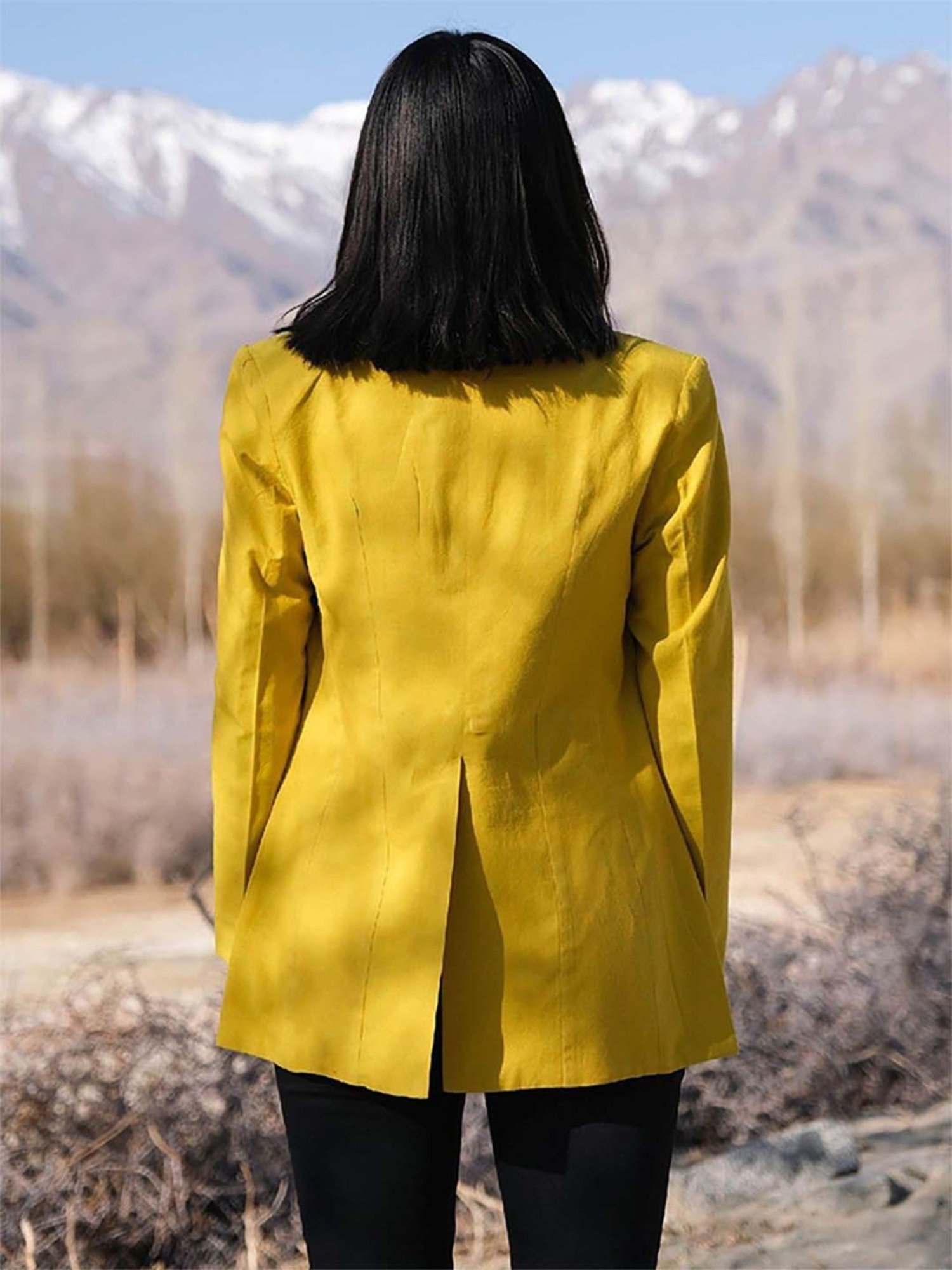 Okhai Dry Laburnum Yellow Pure Cotton Blazer