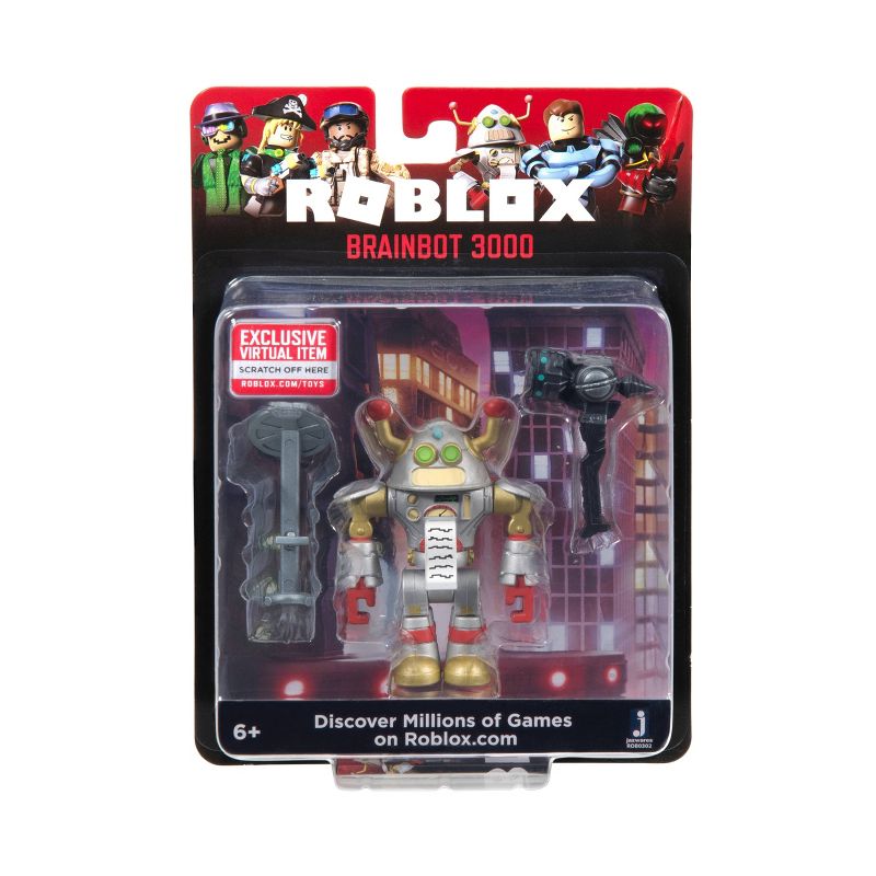 Roblox Action Collection - Brainbot 3000 Figure Pack (Includes Exclusive Virtual Item)