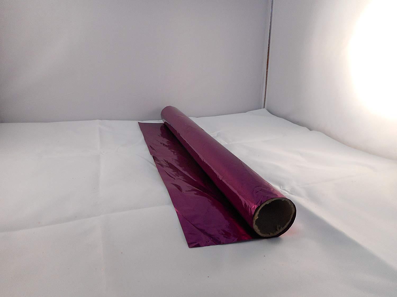 Metallic PVC Rolls 48 Inches By 100 Ft. Length 1.4 Mil Gauge Film (Burgundy)