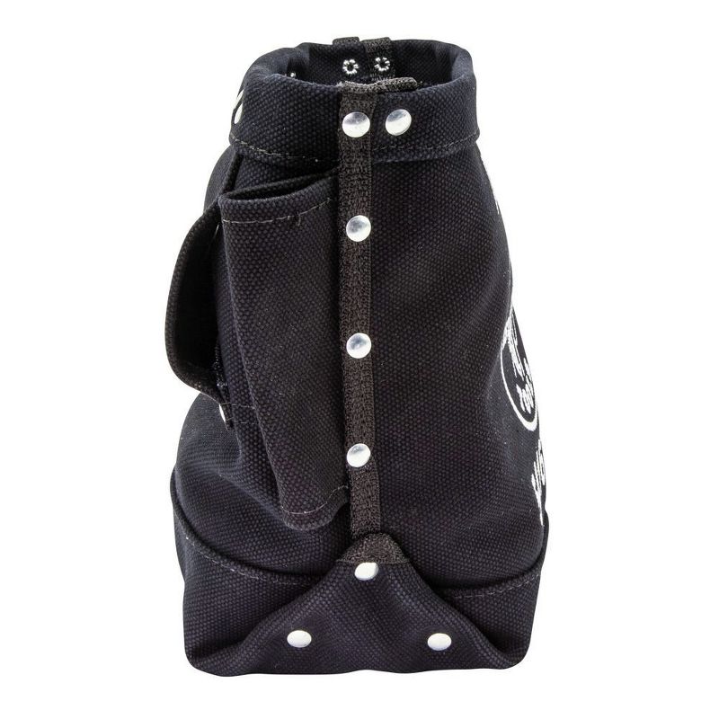 Klein Tools 5416TFR 5 in. x 10 in. x 9 in. Flame Resistant Canvas Tool Bag - Black