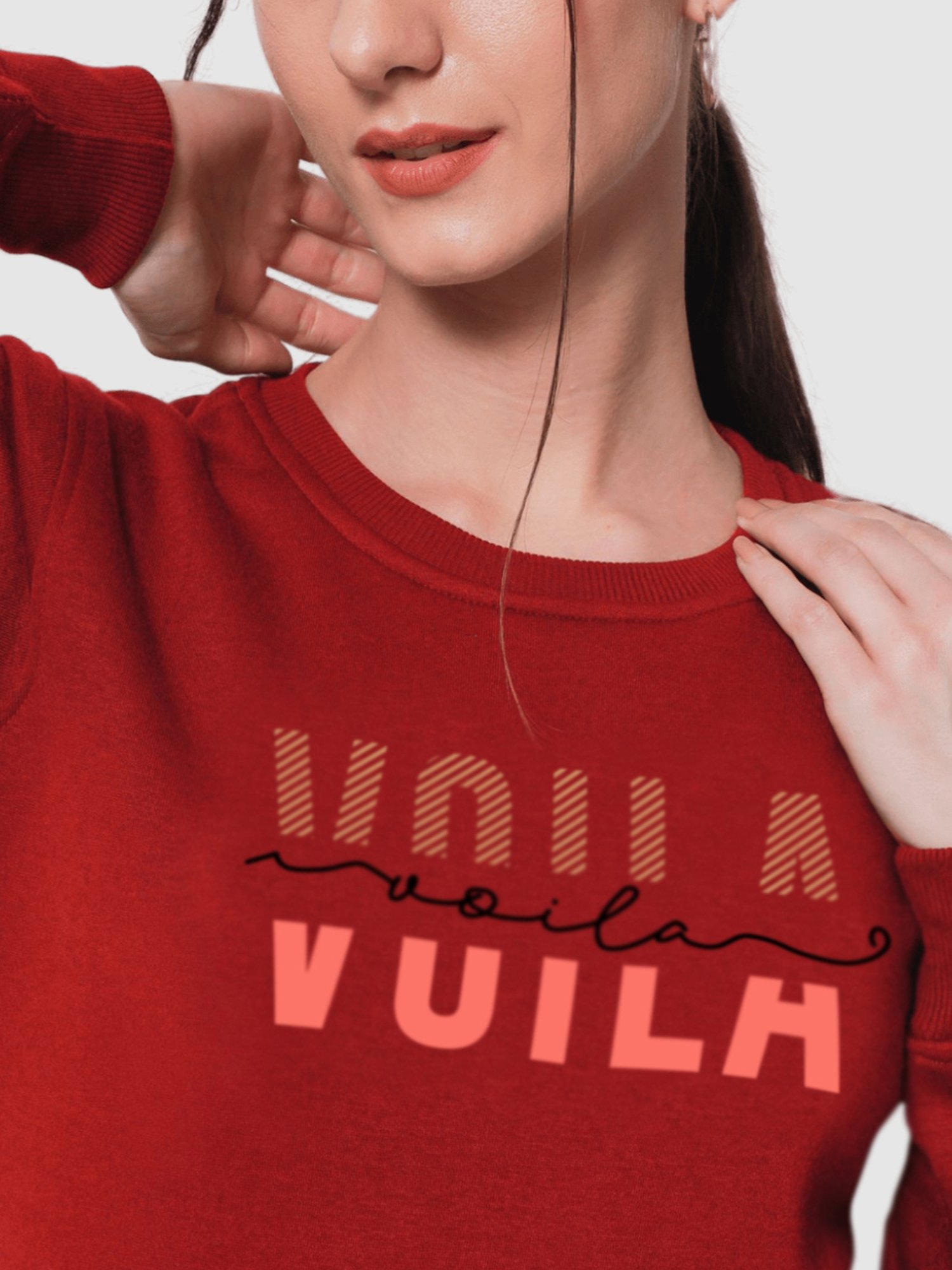 TAB91 Red Graphic Print Sweatshirt