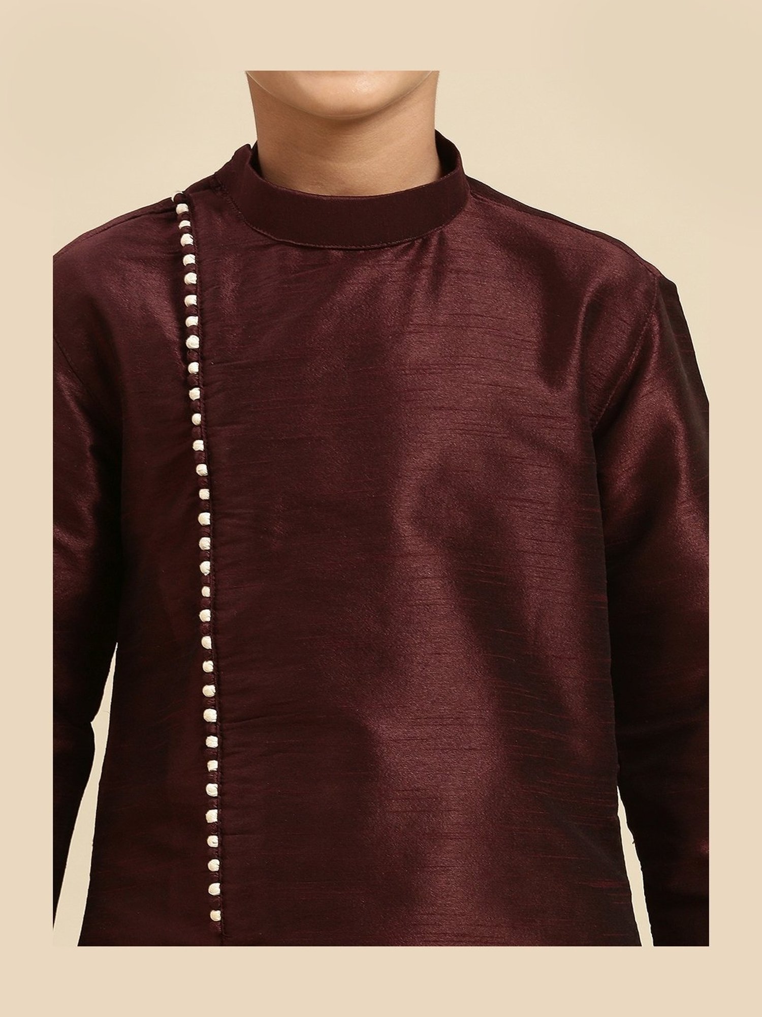 TABARD Kids Red Printed Full Sleeves Kurta