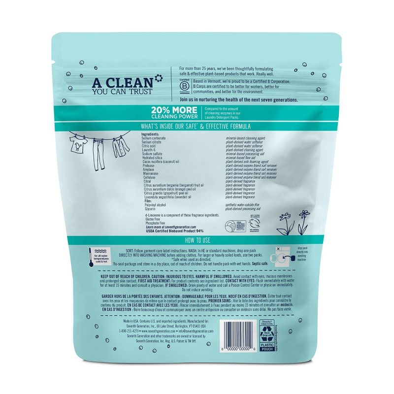 Seventh Generation Laundry Packs Fresh Citrus - 42ct