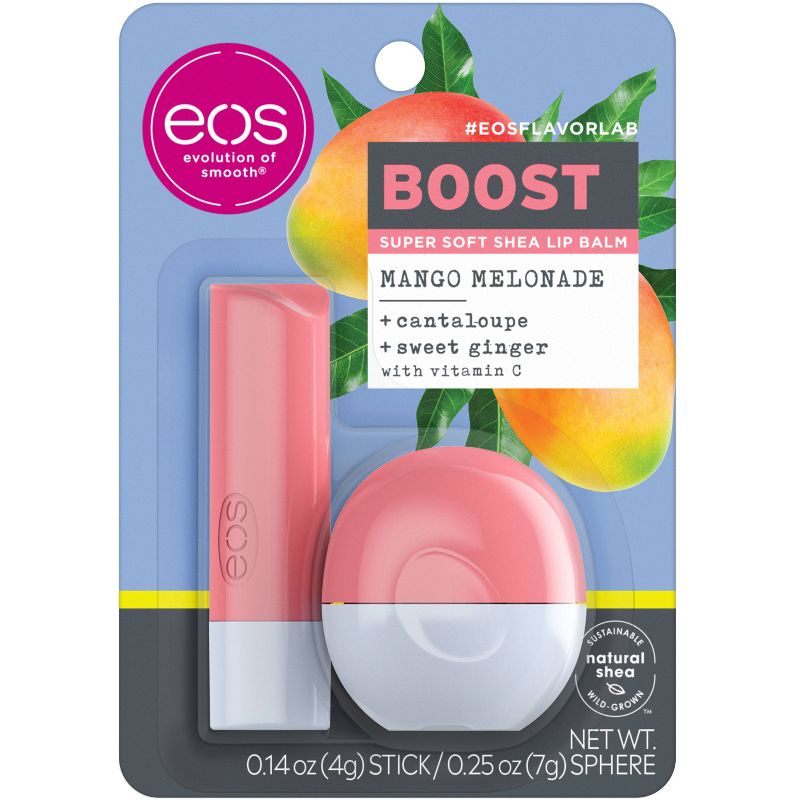 eos flavorlab Lip Balm Sticks - Lavender Latte &  Sweet Grapefruit - 2pk/0.28oz