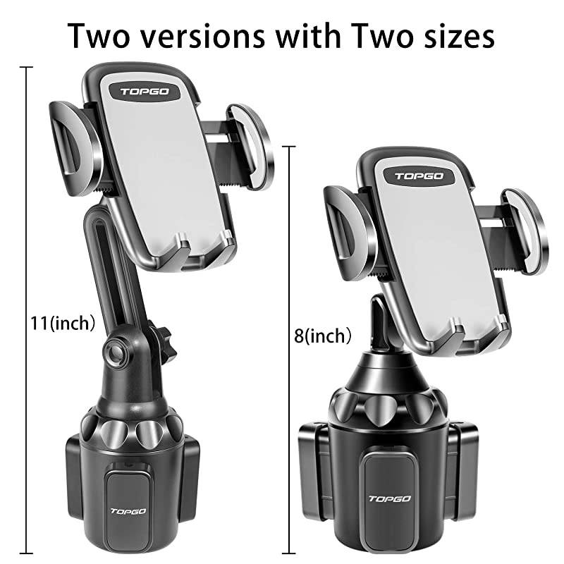 Adjustable Pole Automobile Cup Holder Smart Phone Cradle Car Mount for iPhone 11 ProXRXS MaxX87 Plus6sSamsung S10 Note 9S8 PlusS7 EdgeGrey 11 inch