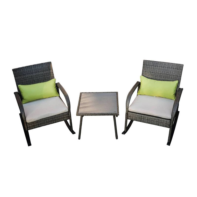 3pc Patio Bistro Set Cream - Patio Festival