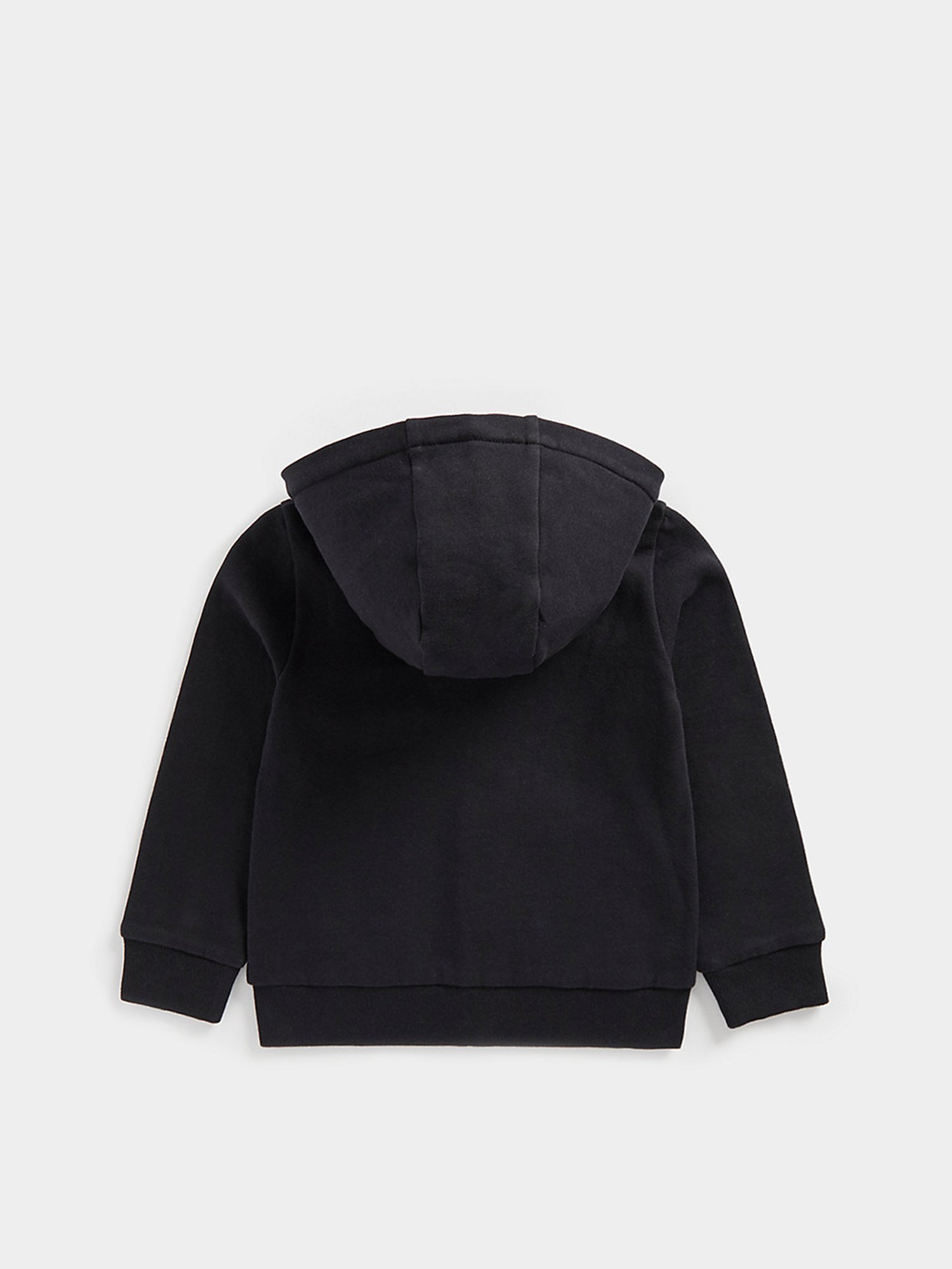 Mothercare Kids Black Solid Full Sleeves Hooded Sweatshirt