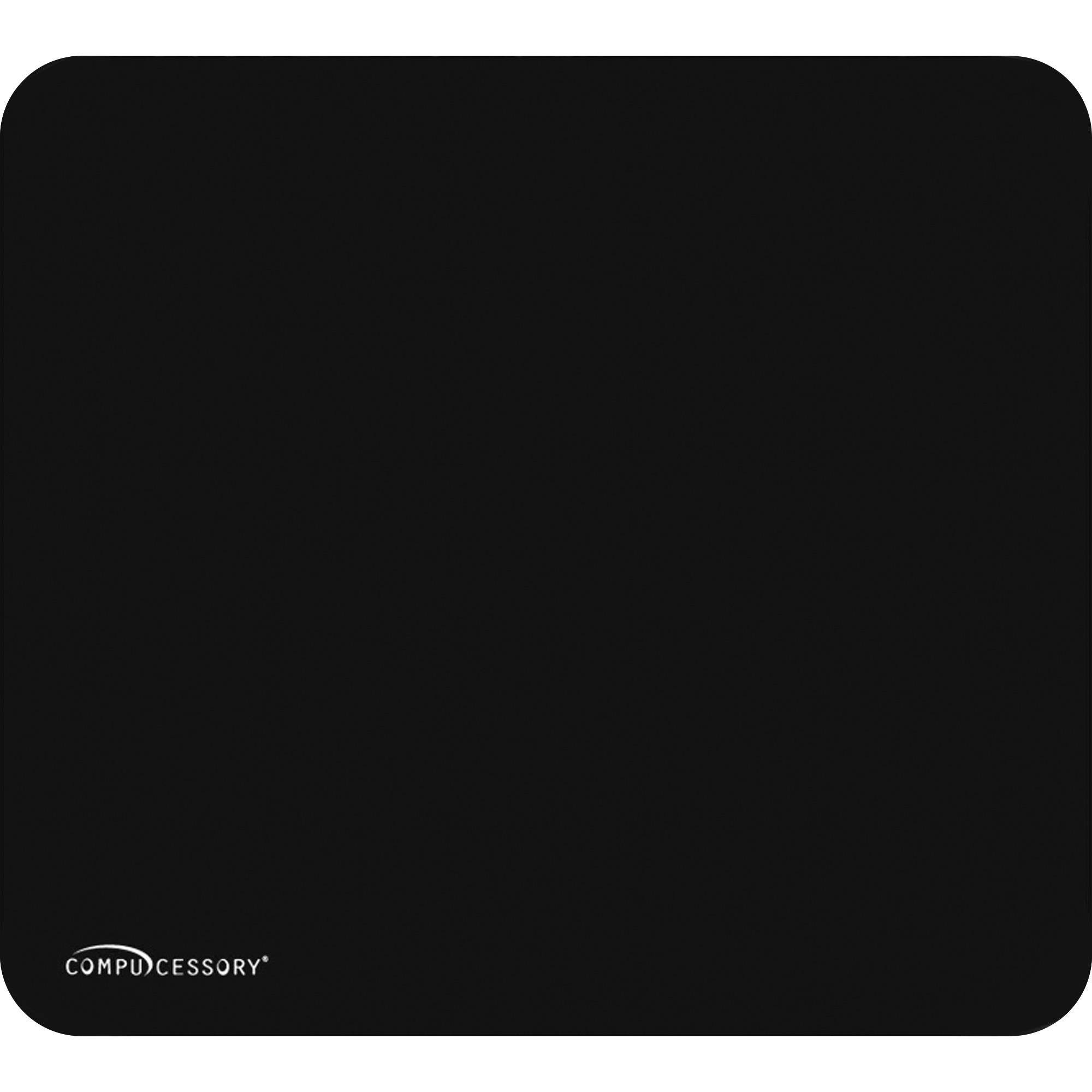Compucessory Economy Mouse Pad Nonskid Rubber Base 9-1/2"x8-1/2" Black 23617