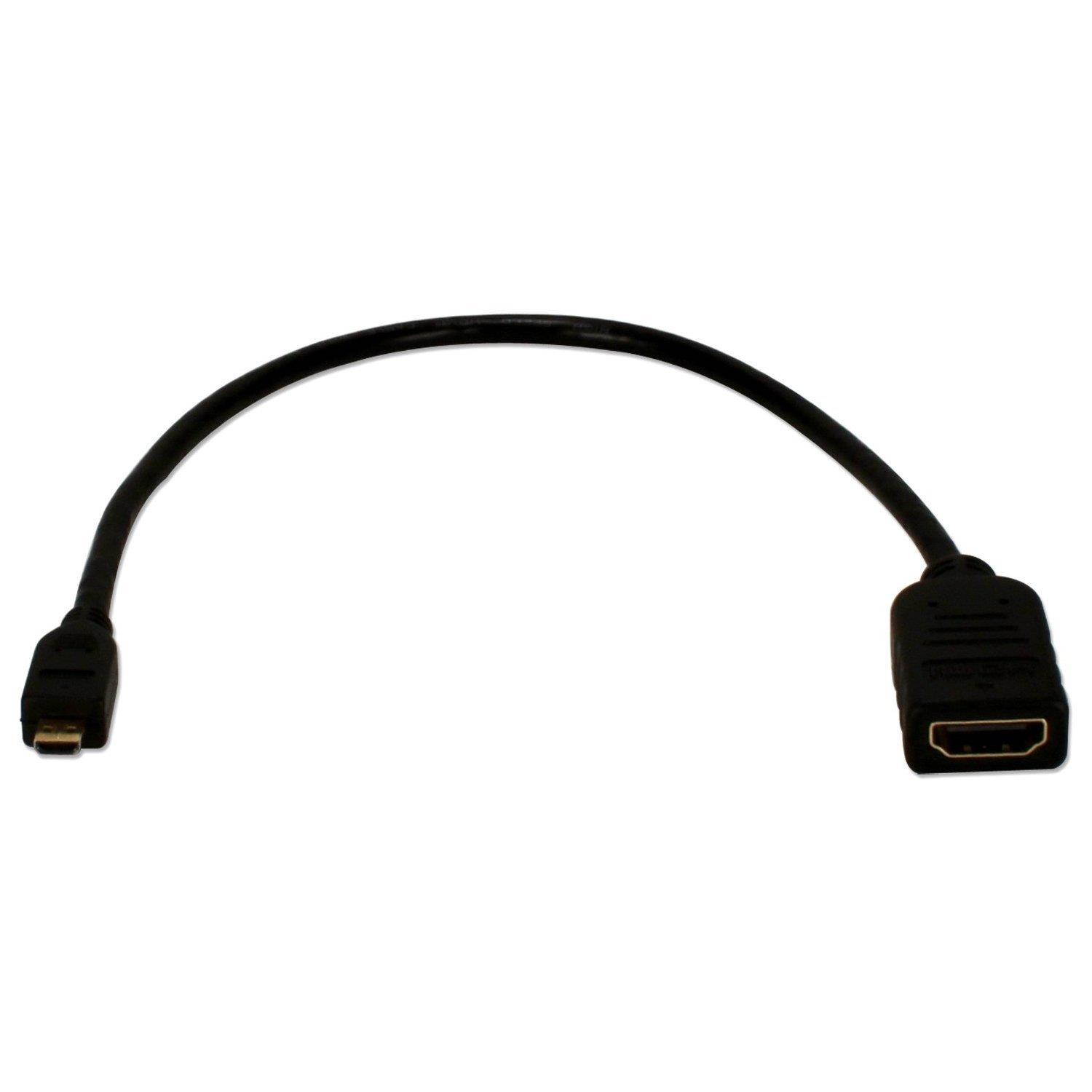 Qvs Micro-Hdmi Male To Hdmi Female Digital A/V 4K Hd Camera Conversion Cable