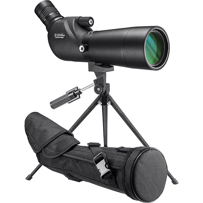 AD12684 Naturescape 2060x60 Waterproof Spotting Scope with Tripod amp Case for Birding Target Shooting etc Black