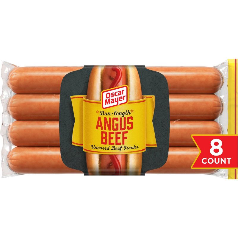 Oscar Mayer Bun-Length Uncured Angus Beef Franks - 15oz