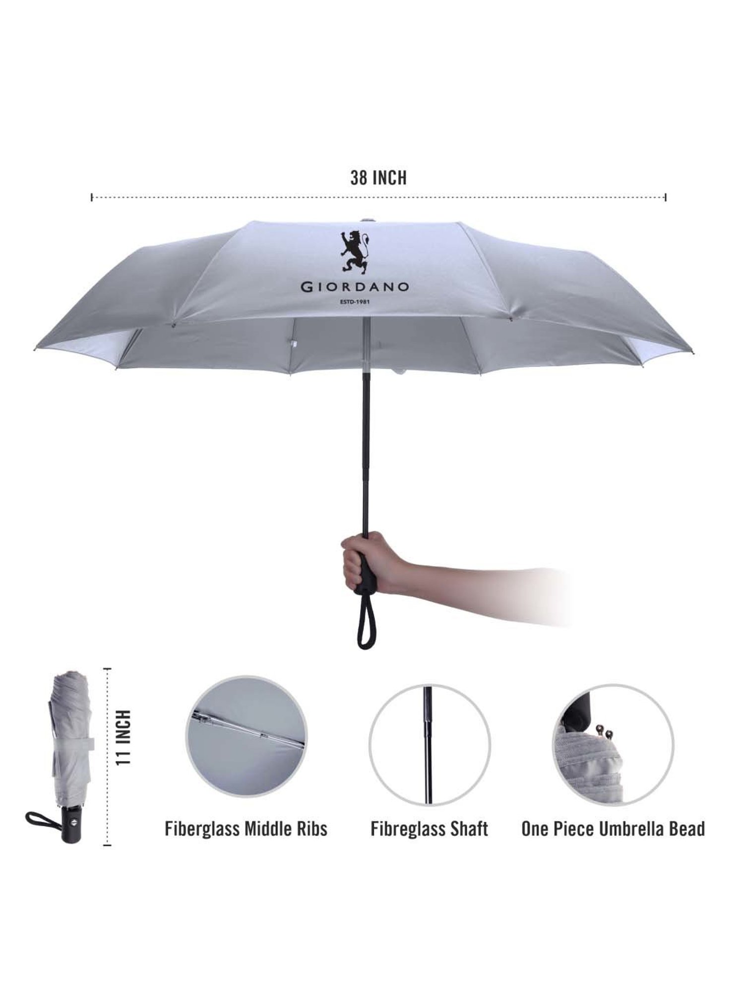 Giordano White Logo Umbrella