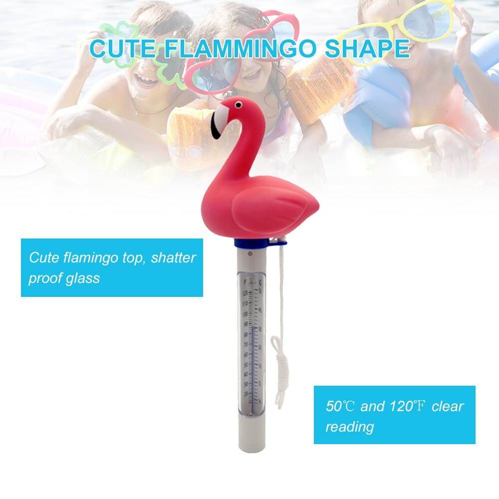 Floating Swimming Pool Thermometer Pond Water Thermometer with String Baby Pool Thermometer Shatter Resistant for Outdoor