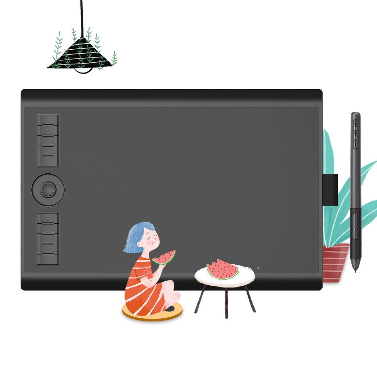 GAOMON M10K PRO Dail and Tilt Supported Pen Tablet with 8192 Battery-Free Pen and 10 Keys -10 x 6 Digital Drawing Graphics Tablet for Android Win Mac OS