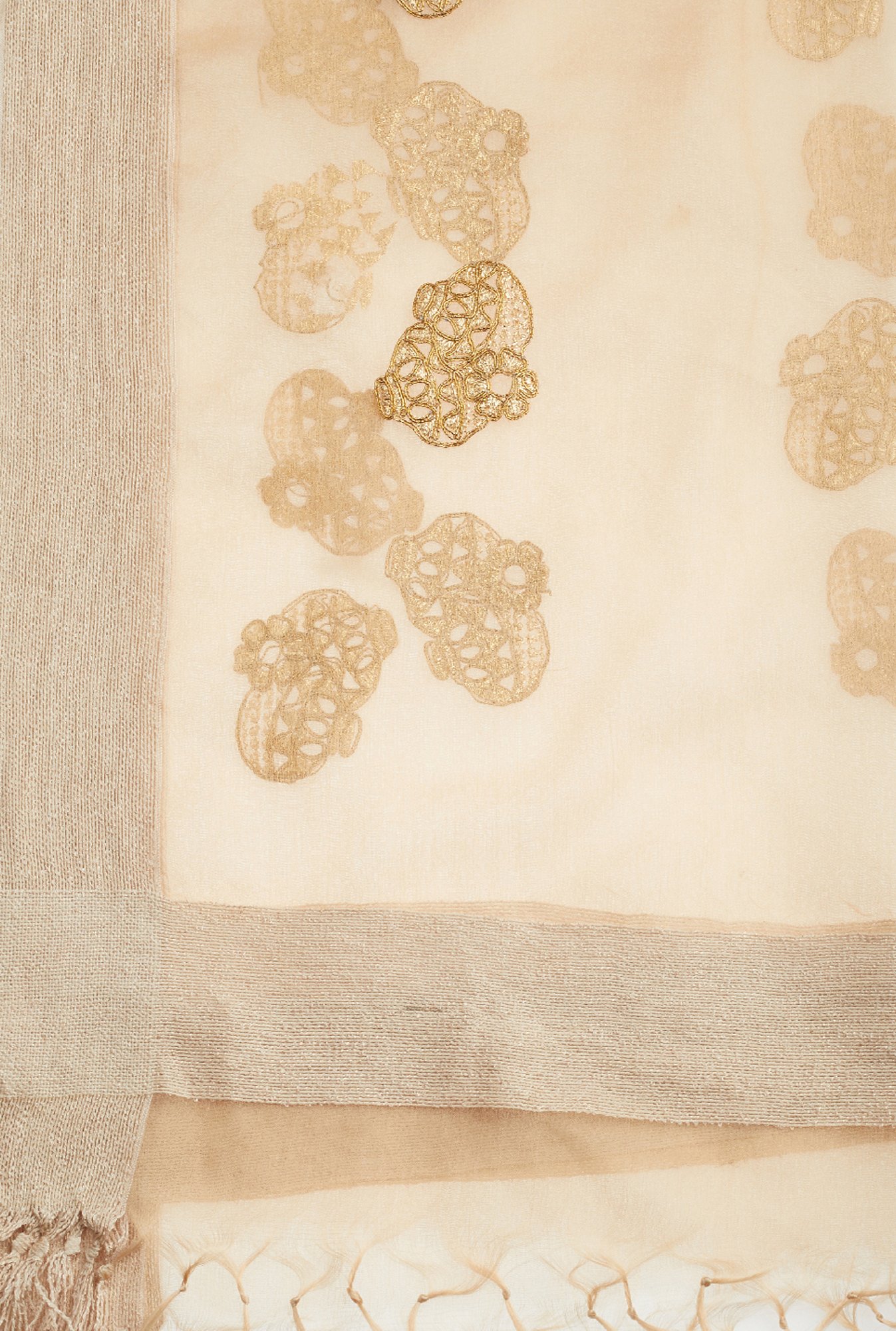 Dupatta Bazaar Beige & Gold Dupatta