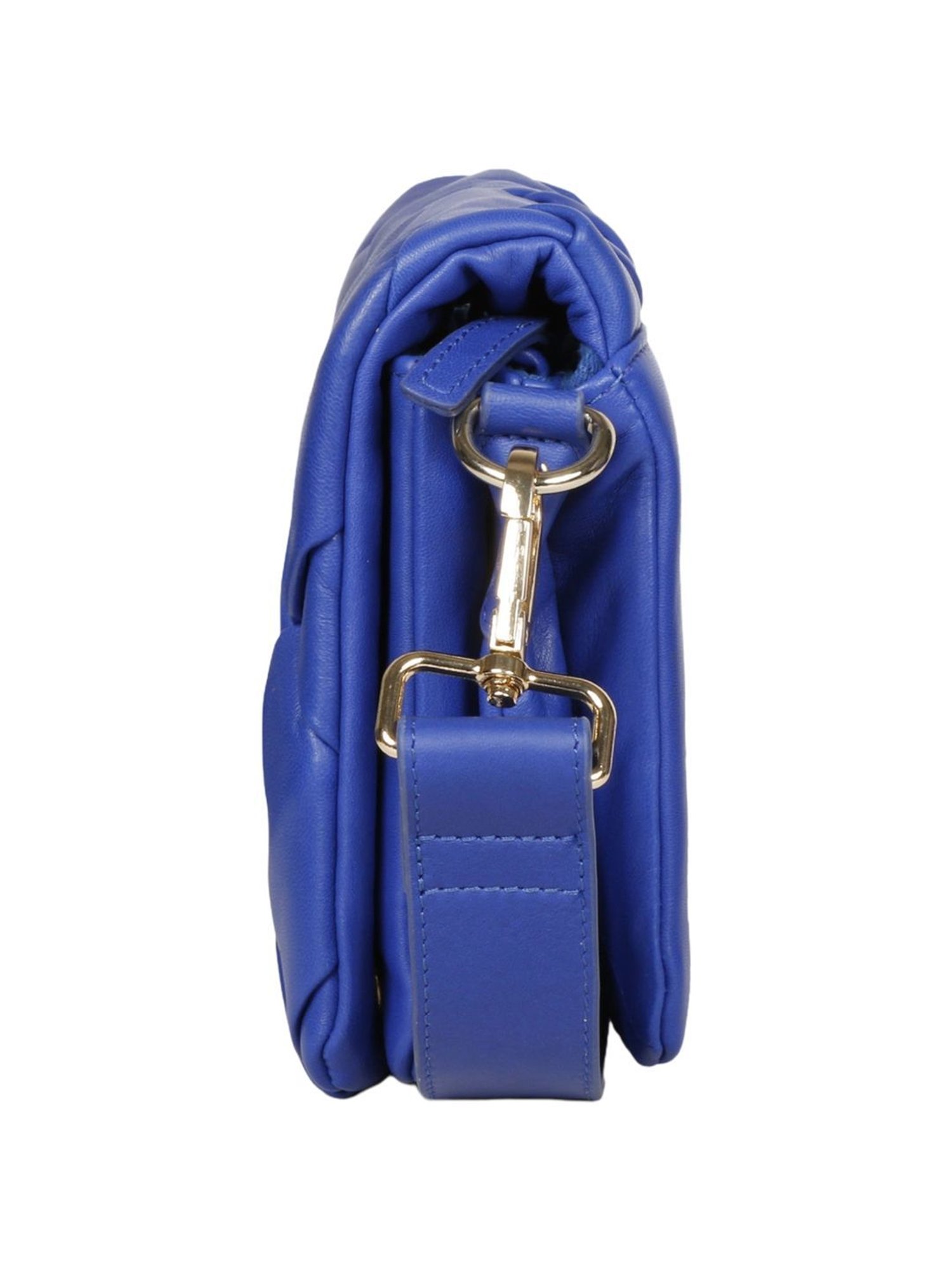 Saint G Blue Textured Medium Sling Handbag