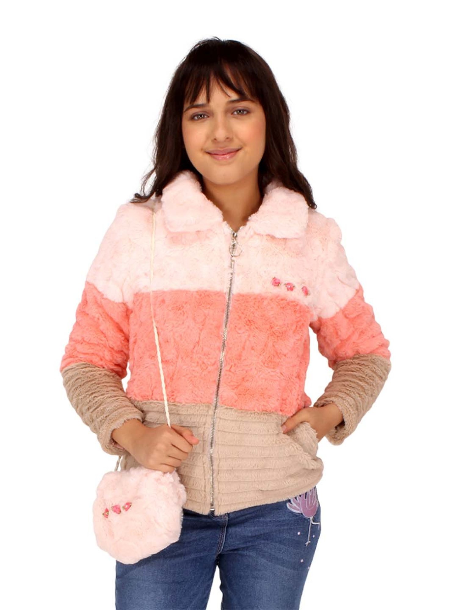 Cutecumber Kids Multicolor Color Block Full Sleeves Jacket