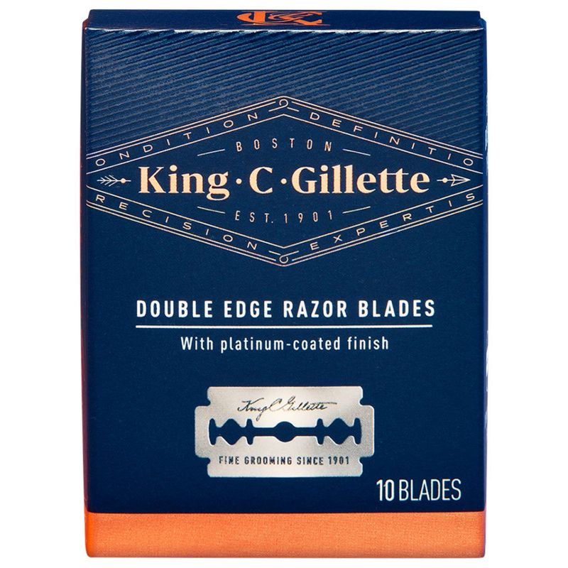 King C. Gillette Men's Double Edge Safety Razor Blades - 10ct