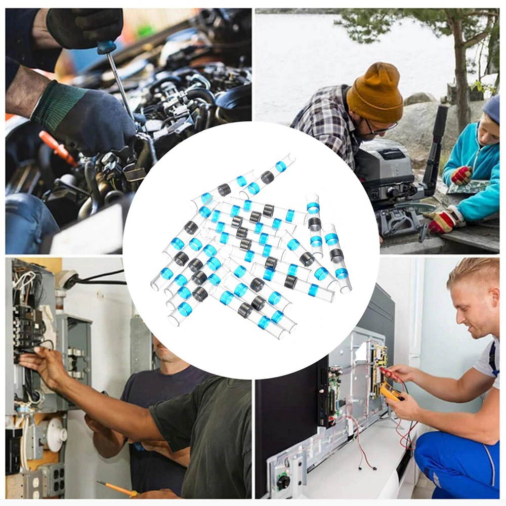 120PCS/Box Heat Shrink Tube Waterproof Assorted Solder Seal Sleeve Wire Connectors Shrinkage Tubing Butt Terminal Connector