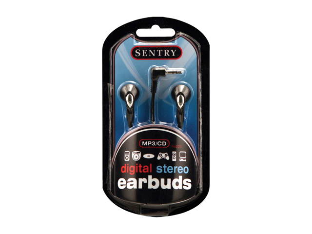 Sentry Black 3.5mm Digital Stereo In-Earbuds HO220