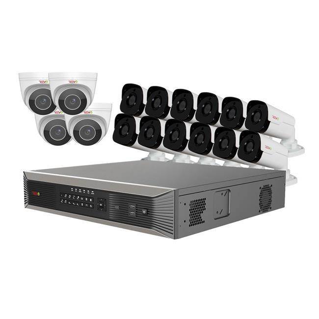 Revo America RUP161BNDL-17 Ultra HD Plus 16 Channel Surveillance System with 16 Audio Capable Cameras