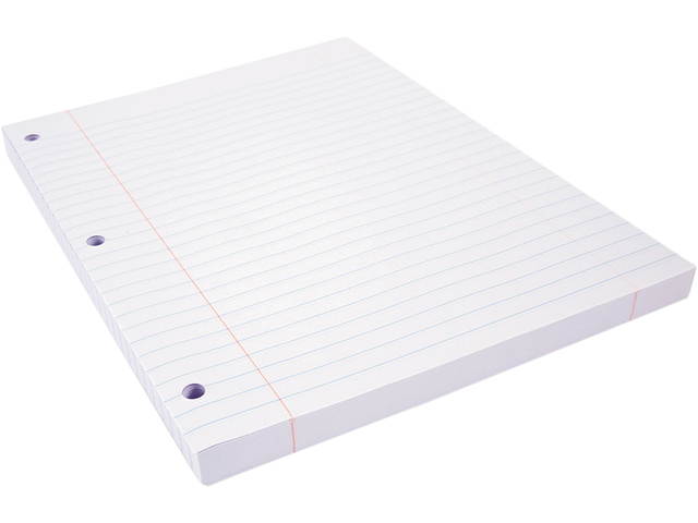 Universal UNV20920 Filler Paper, 3-Hole, 8 x 10.5, Wide/Legal Rule, 200/Pack