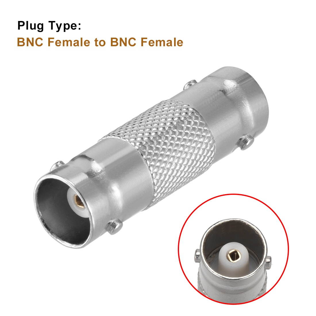 BNC Female to BNC Female Coaxial Connectors with Brass Inner Core 19pcs