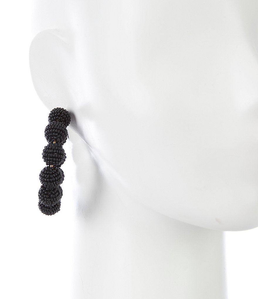 Anna & Ava Beaded Ball Hoop Earrings